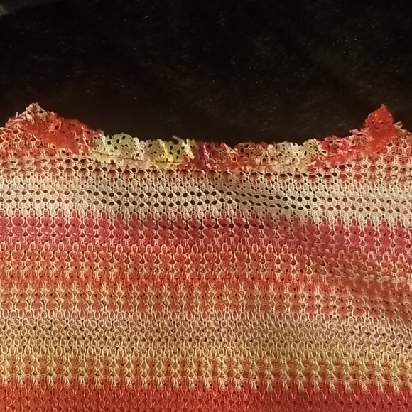 3/$15🚨WAS. $39  ZARA Colorful Loose Knit Ruffled Top Med - Picture 10 of 16